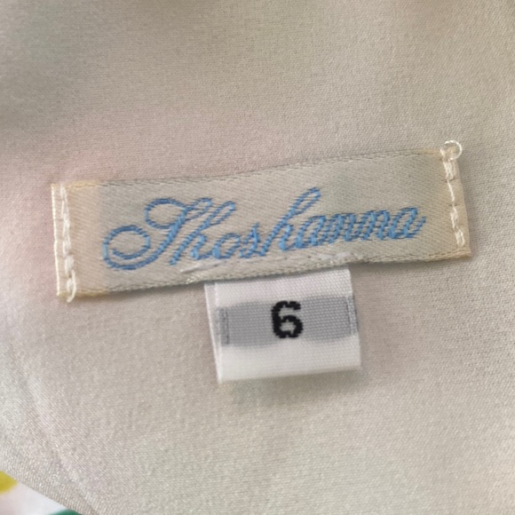 Shoshanna Vintage Tulip Floral Bow Detail Fit & Flare Midi Slip Dress - 6 - Picture 9 of 11